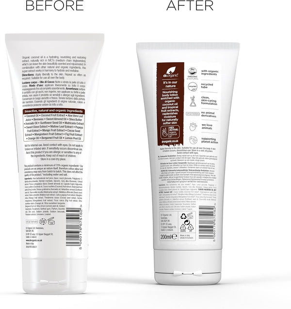Dr Organic Bioactive Skincare Organic Virgin Coconut Oil Body Lotion 200ml