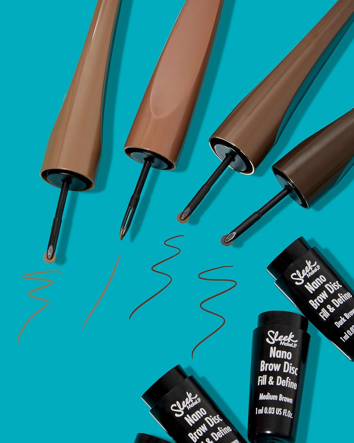 Sleek Make Up Nano Brow Disc Fill And Define Medium Brown 1ml