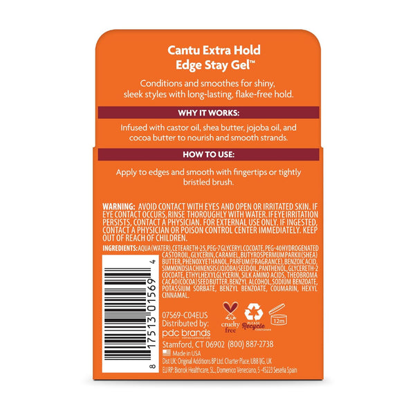 Cantu Shea Butter Extra Hold Edge Stay Gel 64g - Afro Hair Boutique