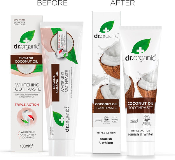 Dr Organic Organic Coconut Oil Toothpaste 100ml - Afro Hair Boutique
