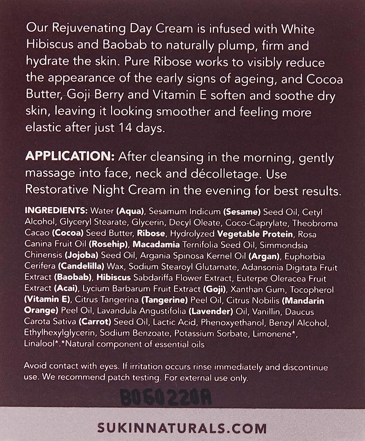 Sukin Australian Natural Skincare Purely Ageless Rejuvenating Day Cream 120ml