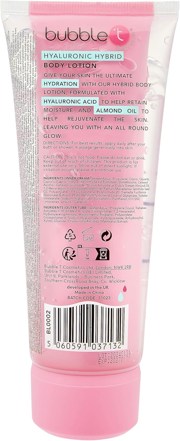 Bubble T Cosmetics Hyaluronic Hybrid Body Lotion 200ml