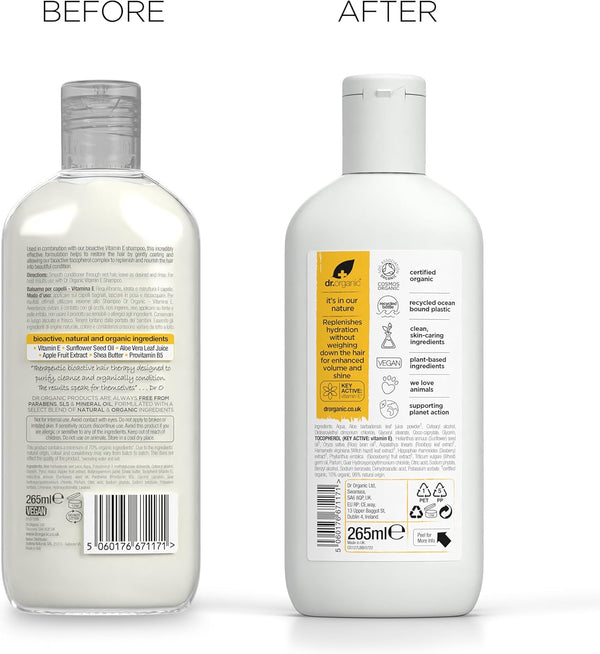 Dr Organic Hydrate And Replenish Vitamin E Conditioner 265ml - Afro Hair Boutique