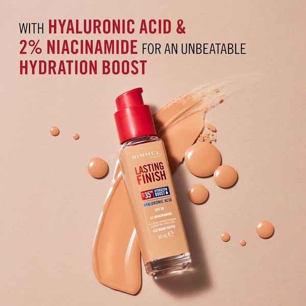 Rimmel Lasting Finish 25H Hydration Boost Foundation 30ml - Afro Hair Boutique