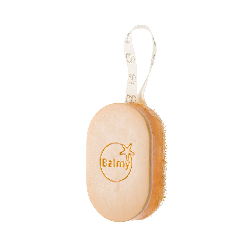 Balmy Naturel Amber Woods And White Musk Soap With Natural Loofah