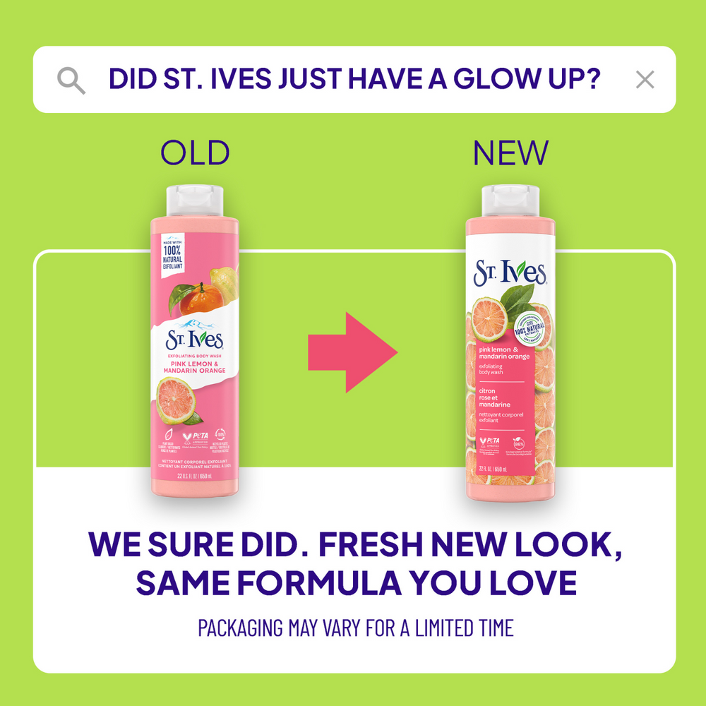 St Ives Pink Lemon And Mandarin Orange Exfoliating Body Wash 450ml