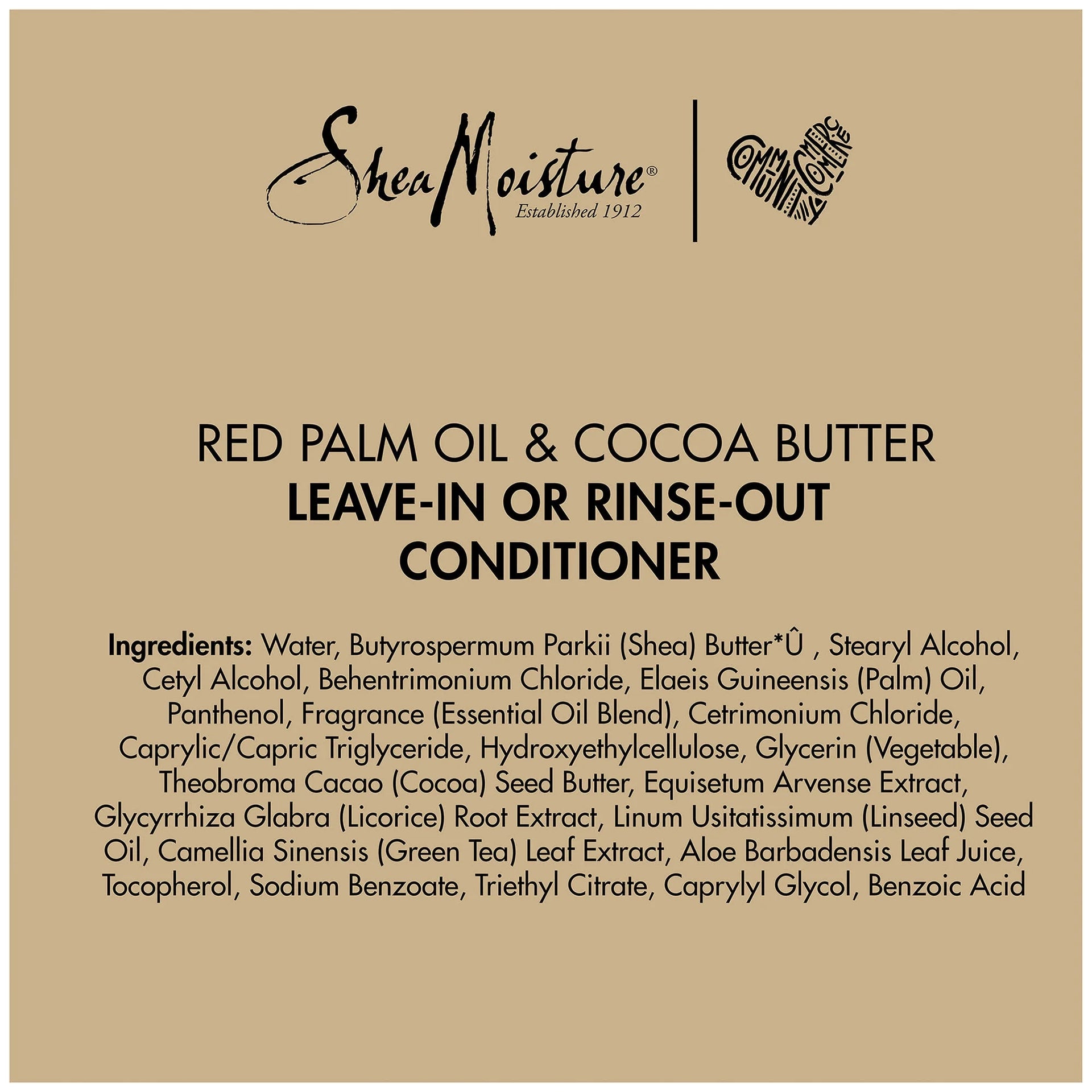 Shea Moisture Red Palm Oil And Cocoa Butter Leave In Conditioner 384ml