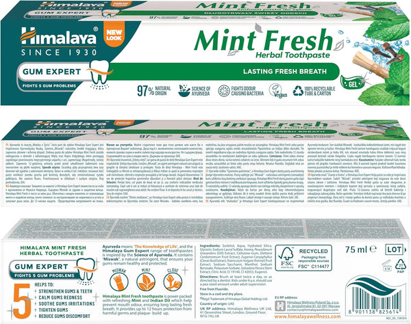 Himalaya Herbal Gum Expert Mint  Fresh Toothpaste 75ml