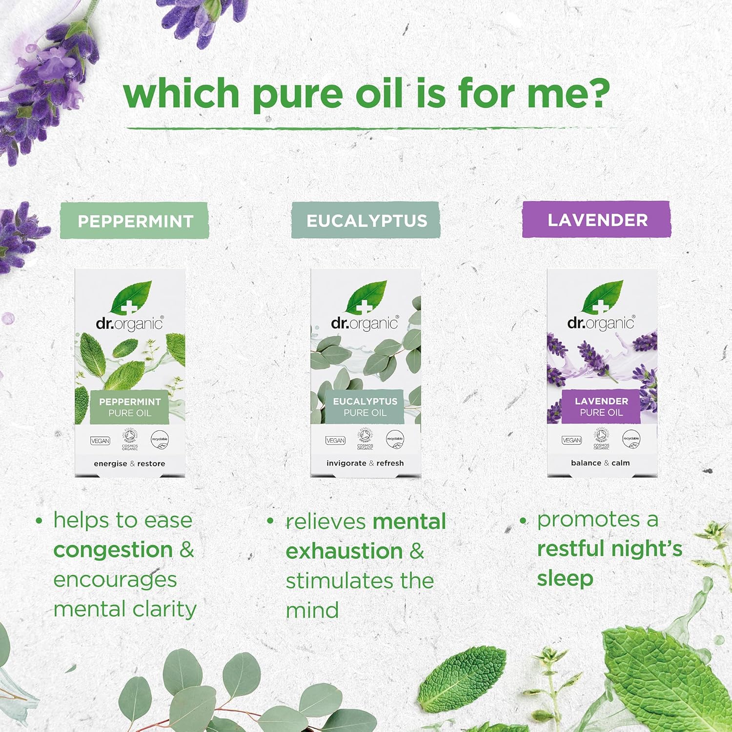 Dr Organic Energise And Restore Peppermint Oil 10ml