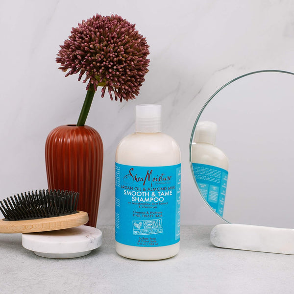 Shea Moisture Argan Oil And Almond Milk Smooth And Tame Conditioner 577ml - Afro Hair Boutique
