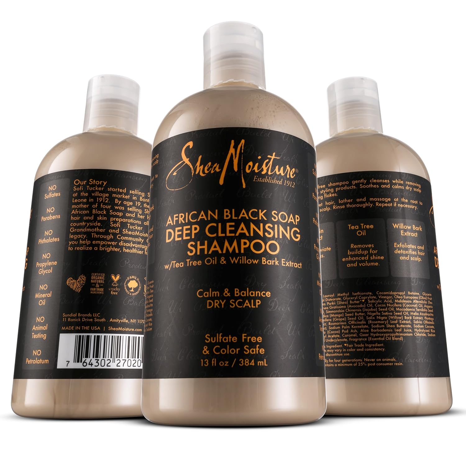 Shea Moisture African Black Deep Cleansing Shampoo 118ml / 384ml