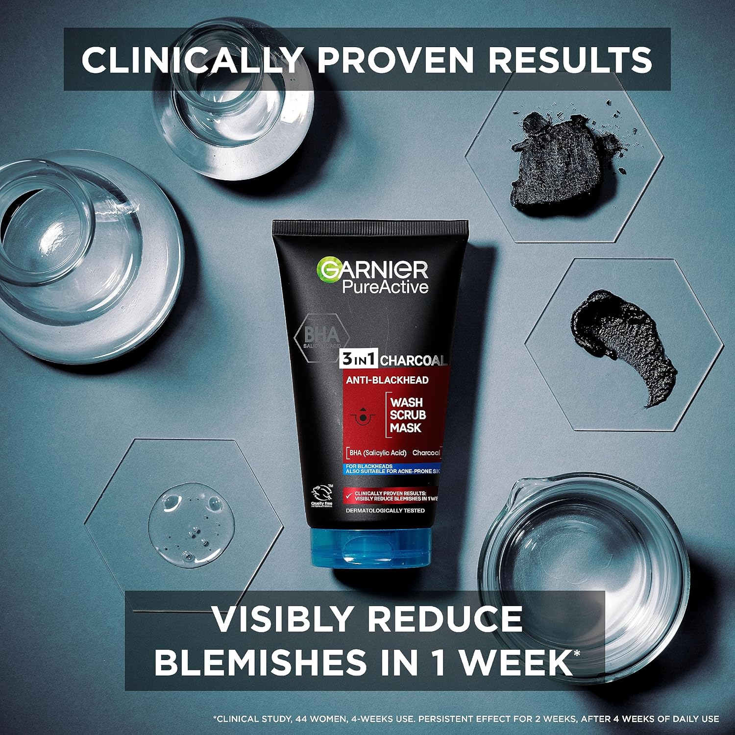 Garnier Skin Active Pure Active 3In1 Charcoal Wash