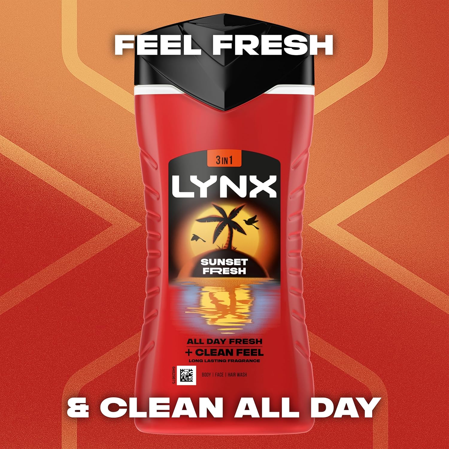 Lynx 3 In 1 Sunset Fresh Shower Gel 225ml