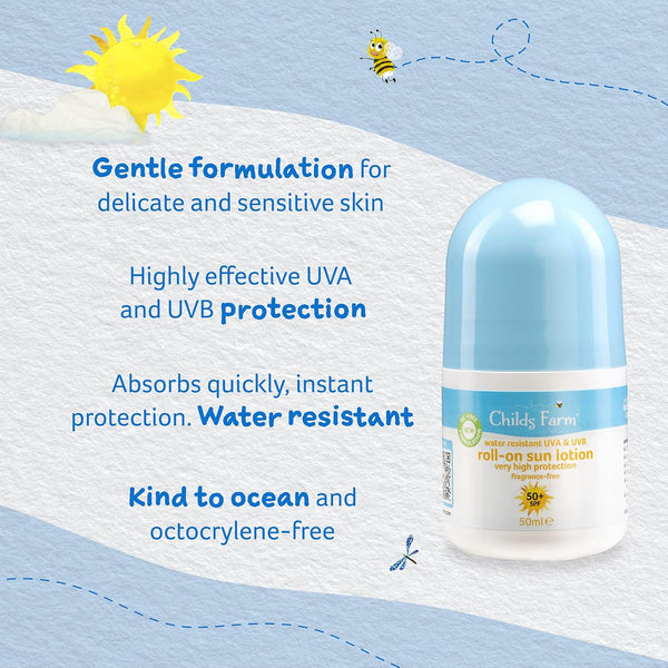 Childs Farm Roll On Sun Lotion 50 Plus SPF 50ml
