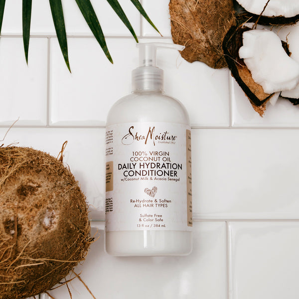 Shea Moisture 100% Virgin Coconut Oil Daily Hydration Conditioner 384ml - Afro Hair Boutique