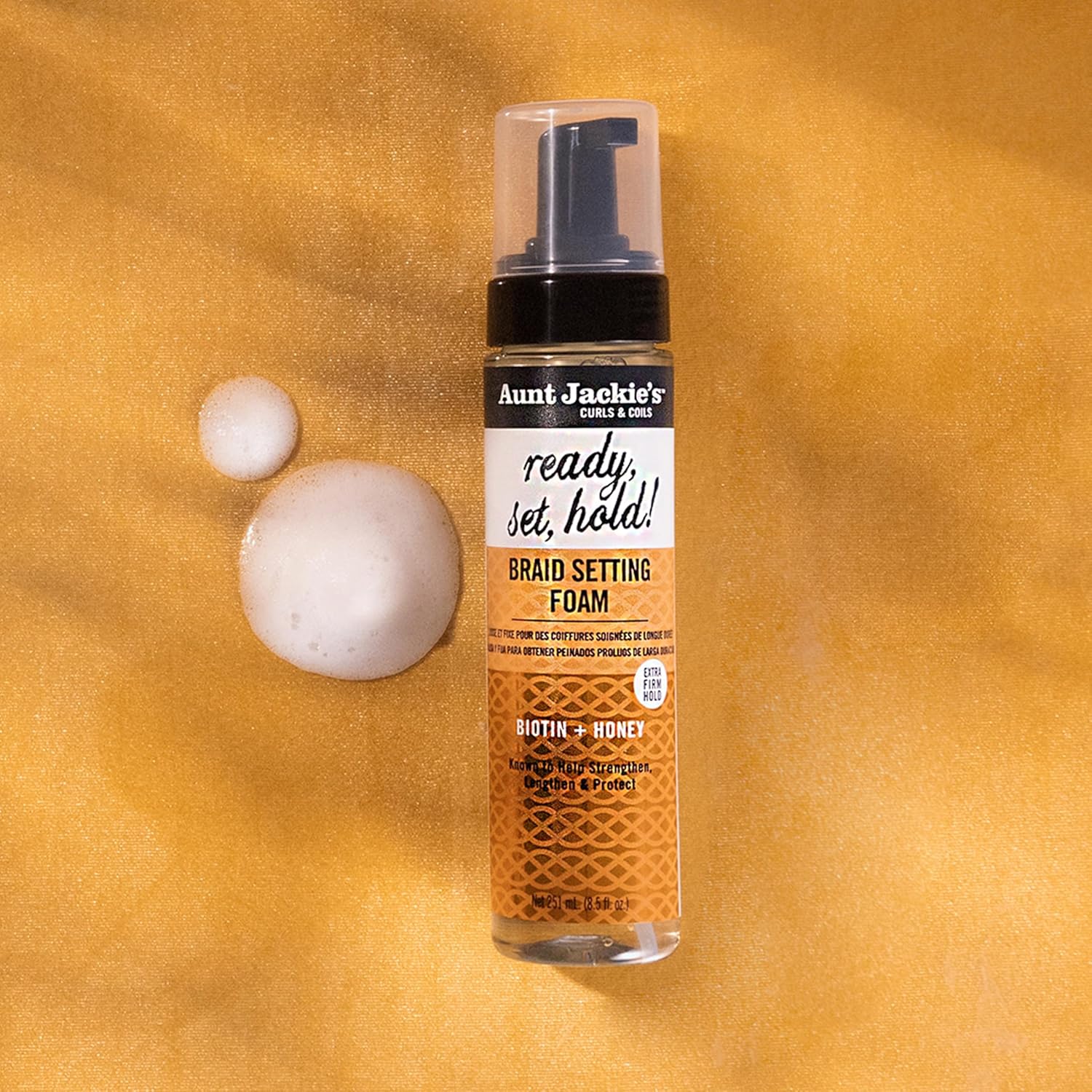 Aunt Jackies Ready Set Hold Braid Setting Foam Biotin And Honey 251ml - Afro Hair Boutique