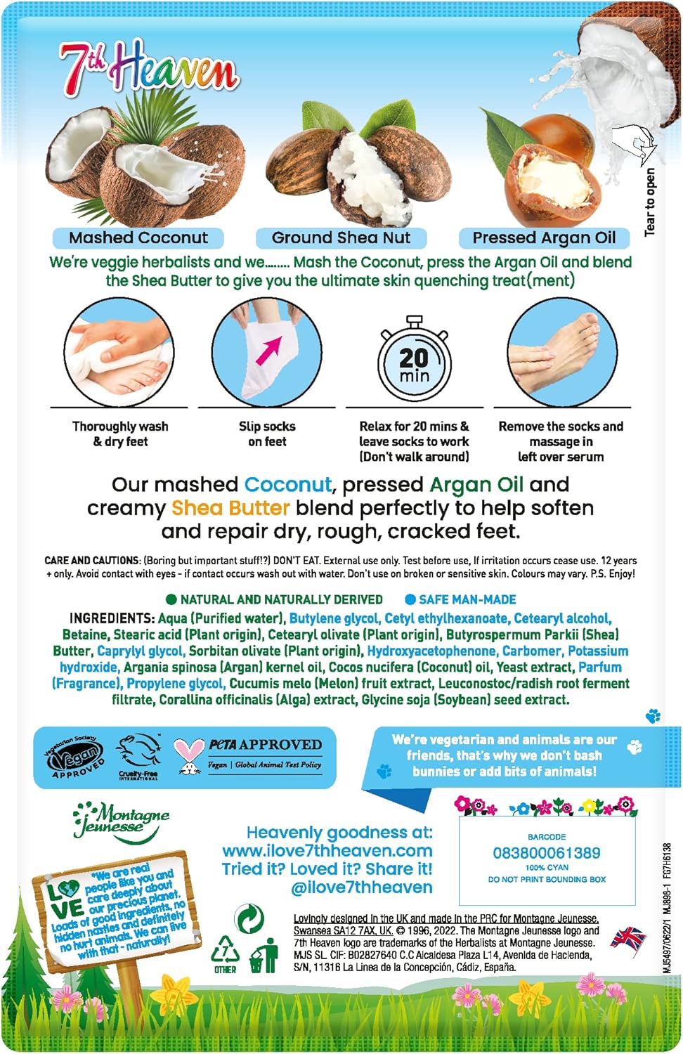 Montagne Jeunesse 7Th Heaven Softening Coconut Foot Mask