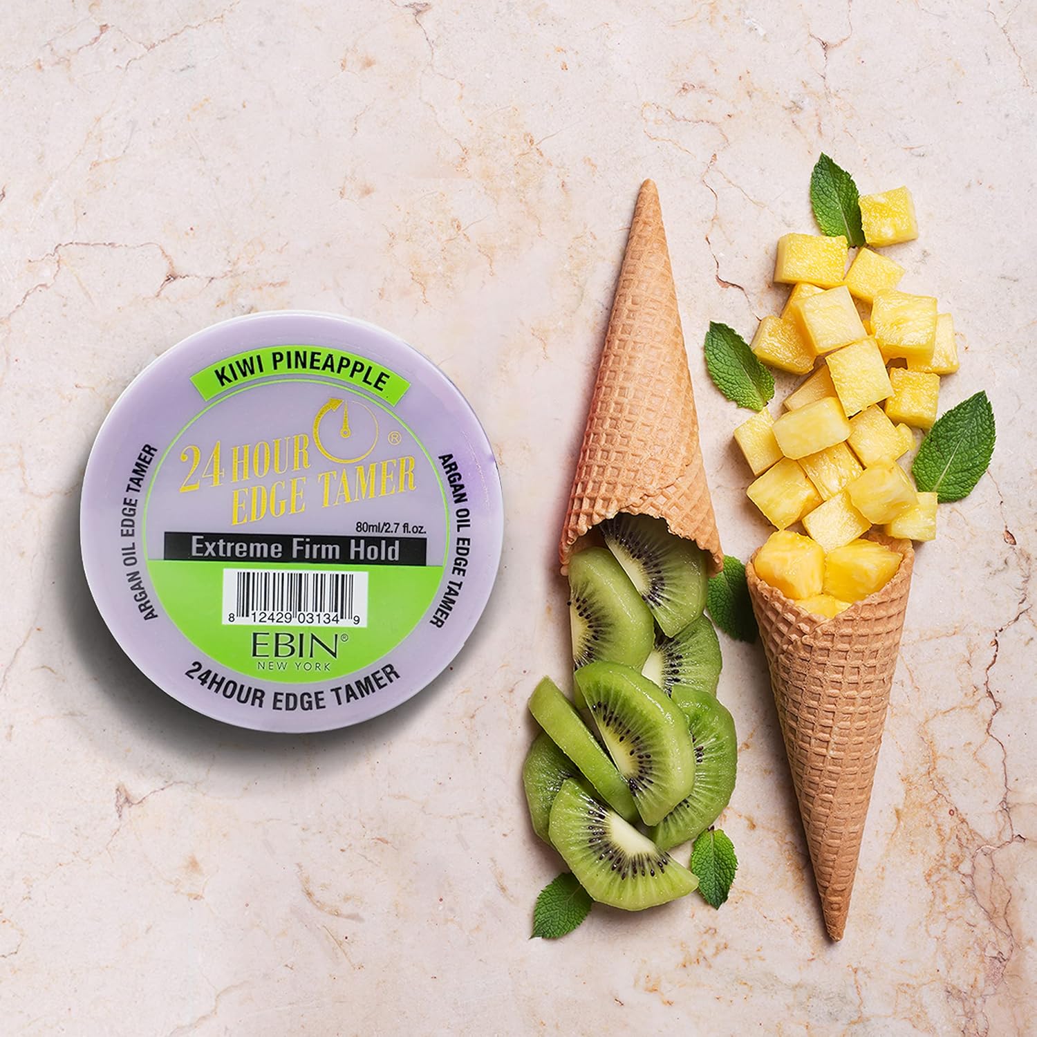 EBIN 24 Hour Kiwi Pineapple Extreme Firm Hold Edge Tamer 15ml / 80ml / 250ml - Afro Hair Boutique