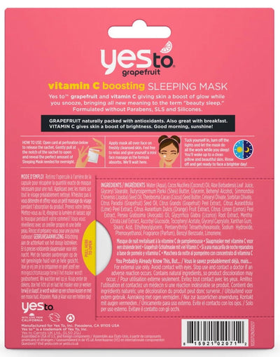 Yes To Grapefruit Vitamin C Glow Boosting Sleeping Mask 4ml