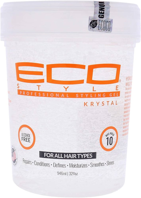 Eco Style Professional Styling Gel Krystal Styling Gel - All Sizes - Afro Hair Boutique