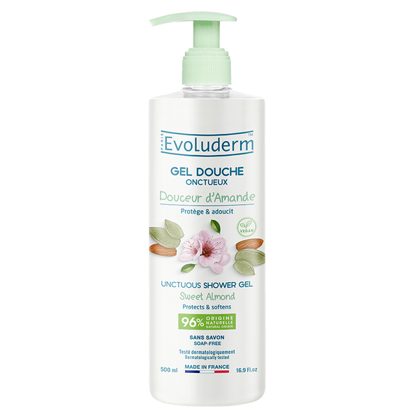 Evoluderm Almond Unctuous Shower Gel 100ml / 500ml / 1000ml - Afro Hair Boutique