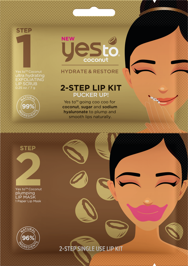 Yes To Coconut 2 Step Lip Kit Pucker Up