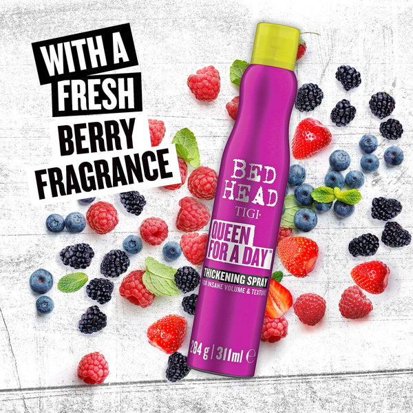 Bed Head by TIGI Queen For A Day Volume Thickening Spray for Fine Hair 311ml - Afro Hair Boutique