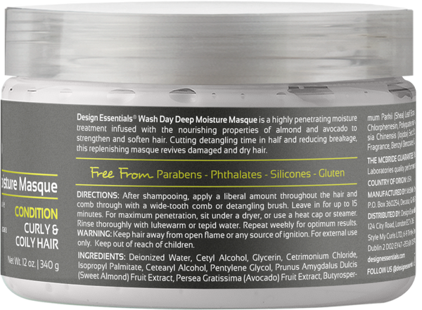 Design Essentials Almond And Avocado Wash Day Deep Moisture Masque 340g - Afro Hair Boutique