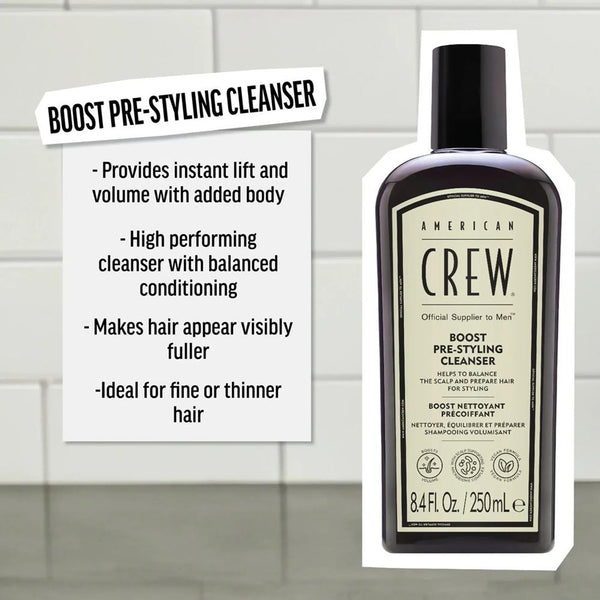 American Crew Boost Pre Styling Cleanser 250ml - Afro Hair Boutique
