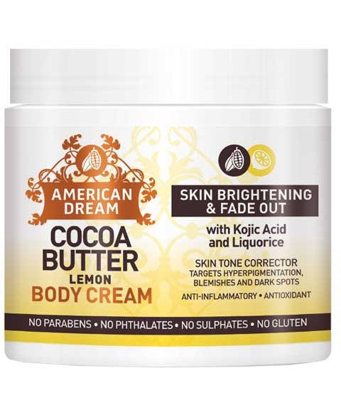 American Dream  Cocoa Butter Lemon Body Cream 