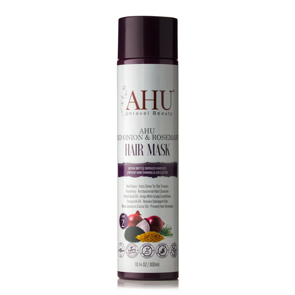 AHU Care AHU Red Onion And Rosemary Hair Mask 300ml - Afro Hair Boutique