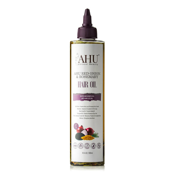 AHU Care AHU Red Onion And Rosemary Hair Oil 300ml - Afro Hair Boutique