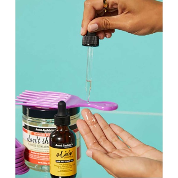 Aunt Jackies Elixir Hair And Scalp Oil With Saw Palmetto Jamaican Black Castor Grapeseed Oil