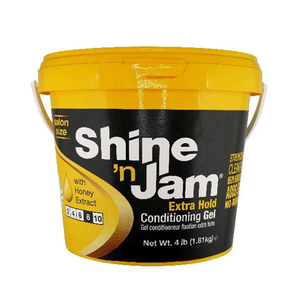 Ampro Shine N Jam Conditioning Gel Extra Hold With Honey Extract 227g-454g - Afro Hair Boutique