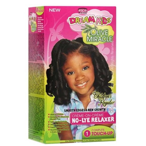 African Pride Dream Kids Olive Miracle No Lye Relaxer 1 Touchup Regular