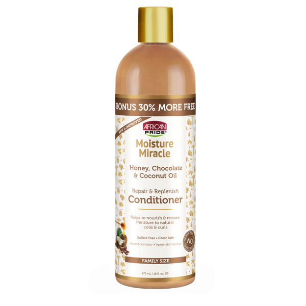 African Pride Moisture Miracle Honey Chocolate And Coconut Oil Conditioner 475ml - Afro Hair Boutique