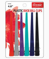 Annie Plastic Duck Bill Clips 4.8In 6 Count Assorted Color 3186
