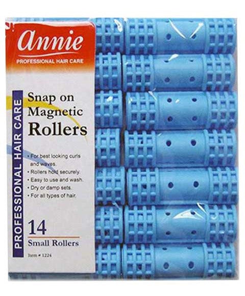 Annie Snap On Small Magnetic Rollers Light Blue