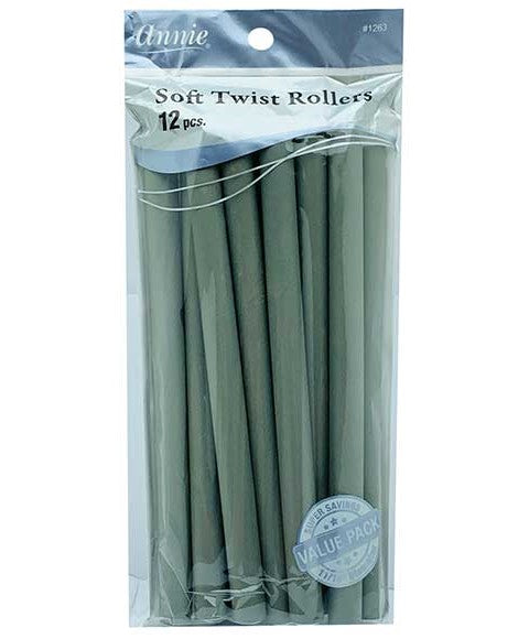 Annie Soft Twist Rollers Grey 1263