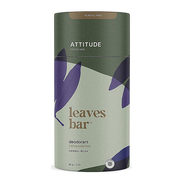 Attitude Leaves Bar Herbal Musk Deodorant Long Lasting Protection 85g