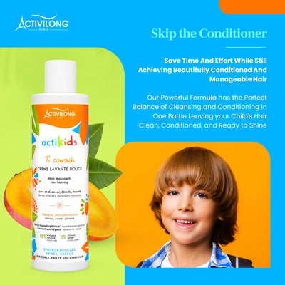 Activilong Non Foaming Cowash With Mango And Sweet Almond For Kids 240ml