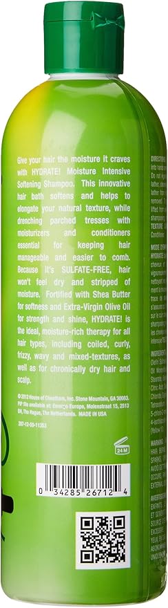 Africas Best Texture My Way Hydrate Intensive Moisture Softening Shampoo 355ml - Afro Hair Boutique