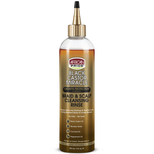 African Pride Black Castor Growth Protection Braid & Scalp Cleansing Rinse 355ml - Afro Hair Boutique