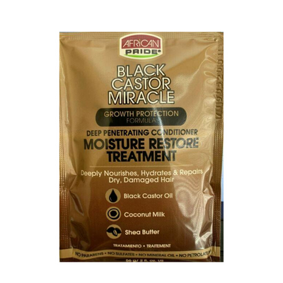 African Pride Black Castor Growth Protection Moisture Restore Treatment 56g