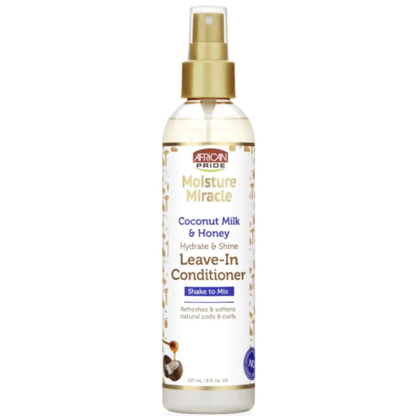 African Pride Moisture Miracle Coconut Milk And Honey Leave In Conditioner 237ml - Afro Hair Boutique