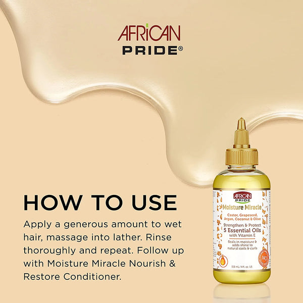 African Pride Moisture Miracle Strengthen & Protect 5 Essential Oils 115ml - Afro Hair Boutique