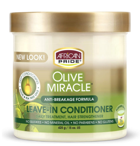 African Pride Olive Miracle Anti-Breakage Formula Leave-In Conditioner 425g - Afro Hair Boutique