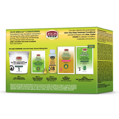 African Pride Olive Miracle Anti Breakage Deep Conditioning No Lye Relaxer Super