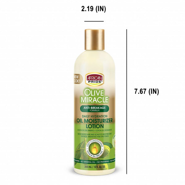 African Pride Olive Miracle Maximum Strengthening Moisturizer Lotion 355ml - Afro Hair Boutique