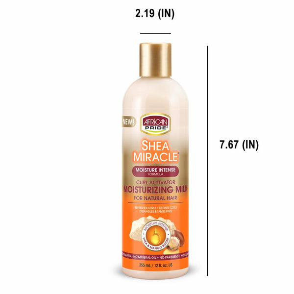 African Pride Shea Miracle Moisture Intense Curl Activator Moisturizer Milk 355ml - Afro Hair Boutique